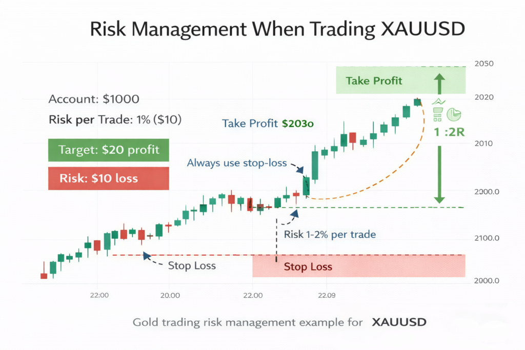 How to Trade XAUUSD risk management example