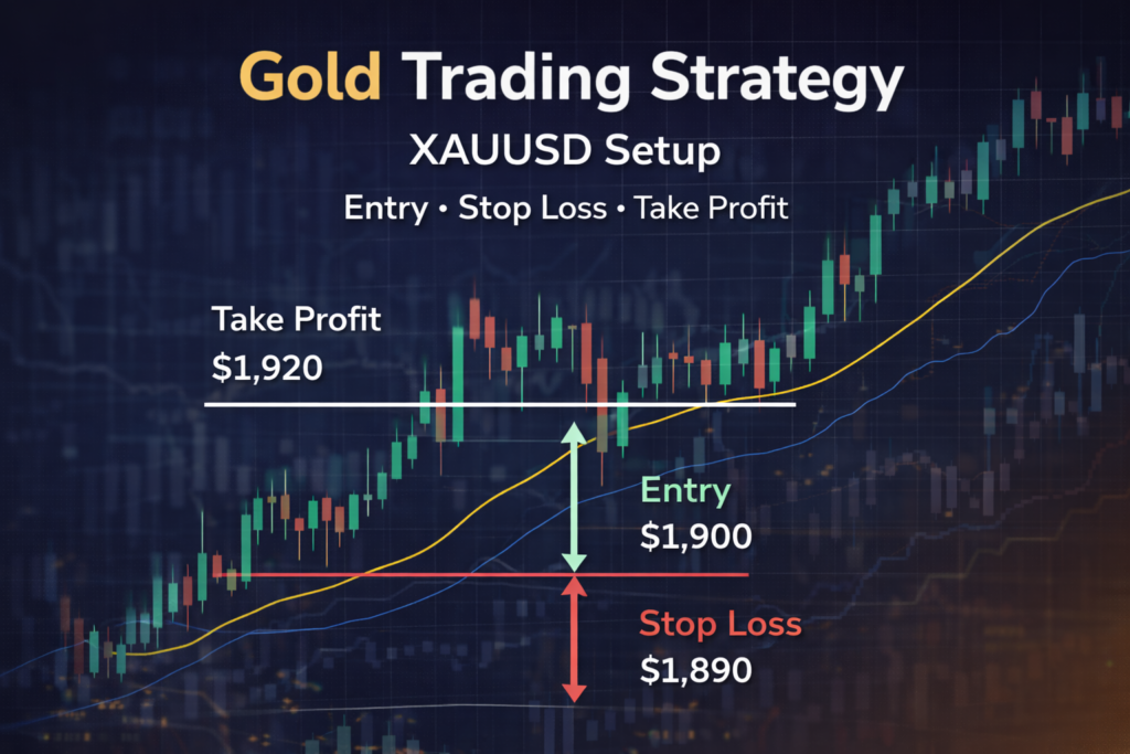 gold trading strategy for beginners xauusd entry stop loss take profit setup
