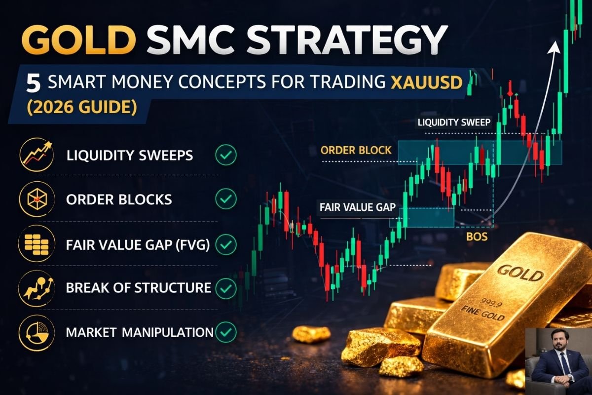 Gold SMC Strategy for Beginners (5 Smart Money Concepts)
